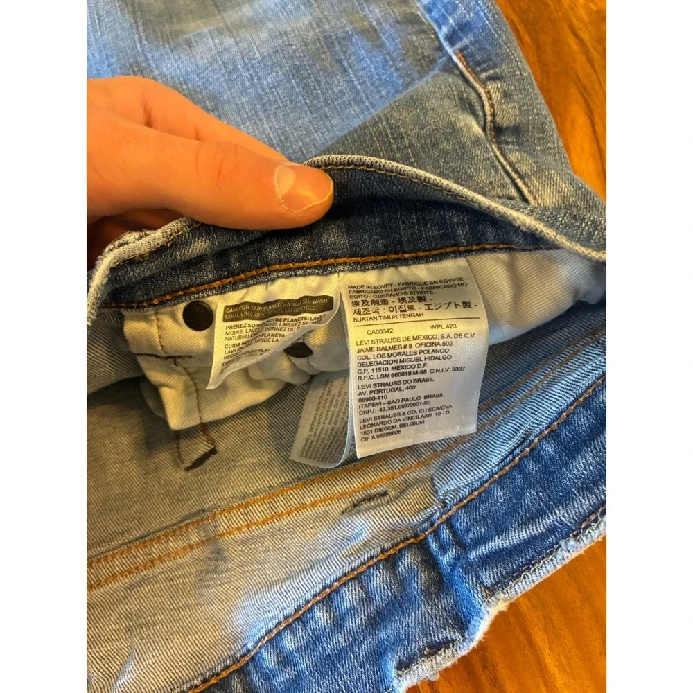 Levi's 514 Straight Fit Mens Blue Jeans 42x30 Medium Wash Denim Pants